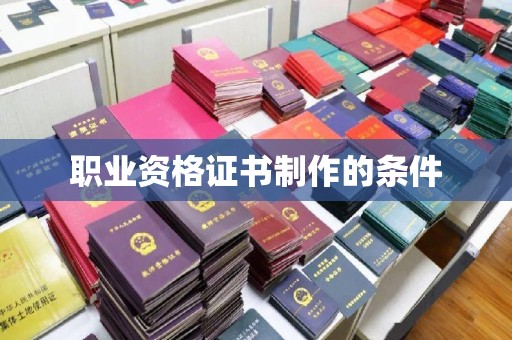 淮上职业资格证书制作的条件