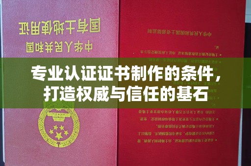 淮上专业认证证书制作的条件，打造权威与信任的基石