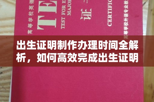 淮上出生证明制作办理时间全解析，如何高效完成出生证明申请？