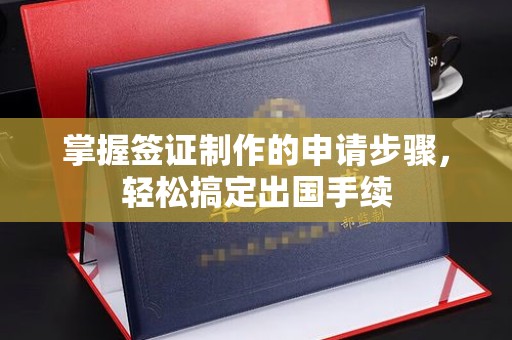 淮上掌握签证制作的申请步骤，轻松搞定出国手续