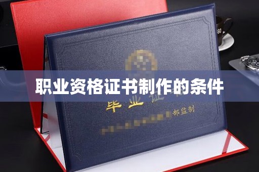 淮上职业资格证书制作的条件