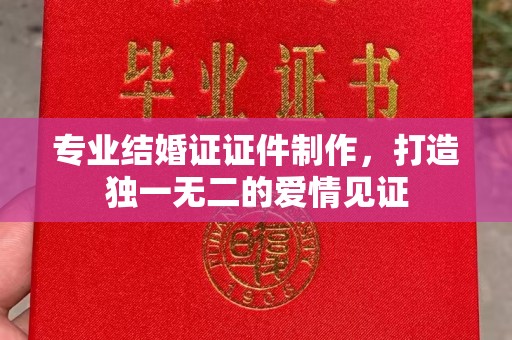 淮上专业结婚证证件制作，打造独一无二的爱情见证