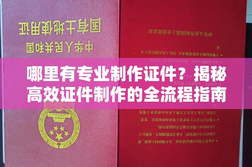 淮上哪里有专业制作证件？揭秘高效证件制作的全流程指南